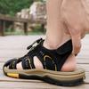 Men Hiking Sandals Outdoor Black Brown Water Shoes Wide Palm Athletic Closed Toe Sport Sandals Beach Shoes Large Size