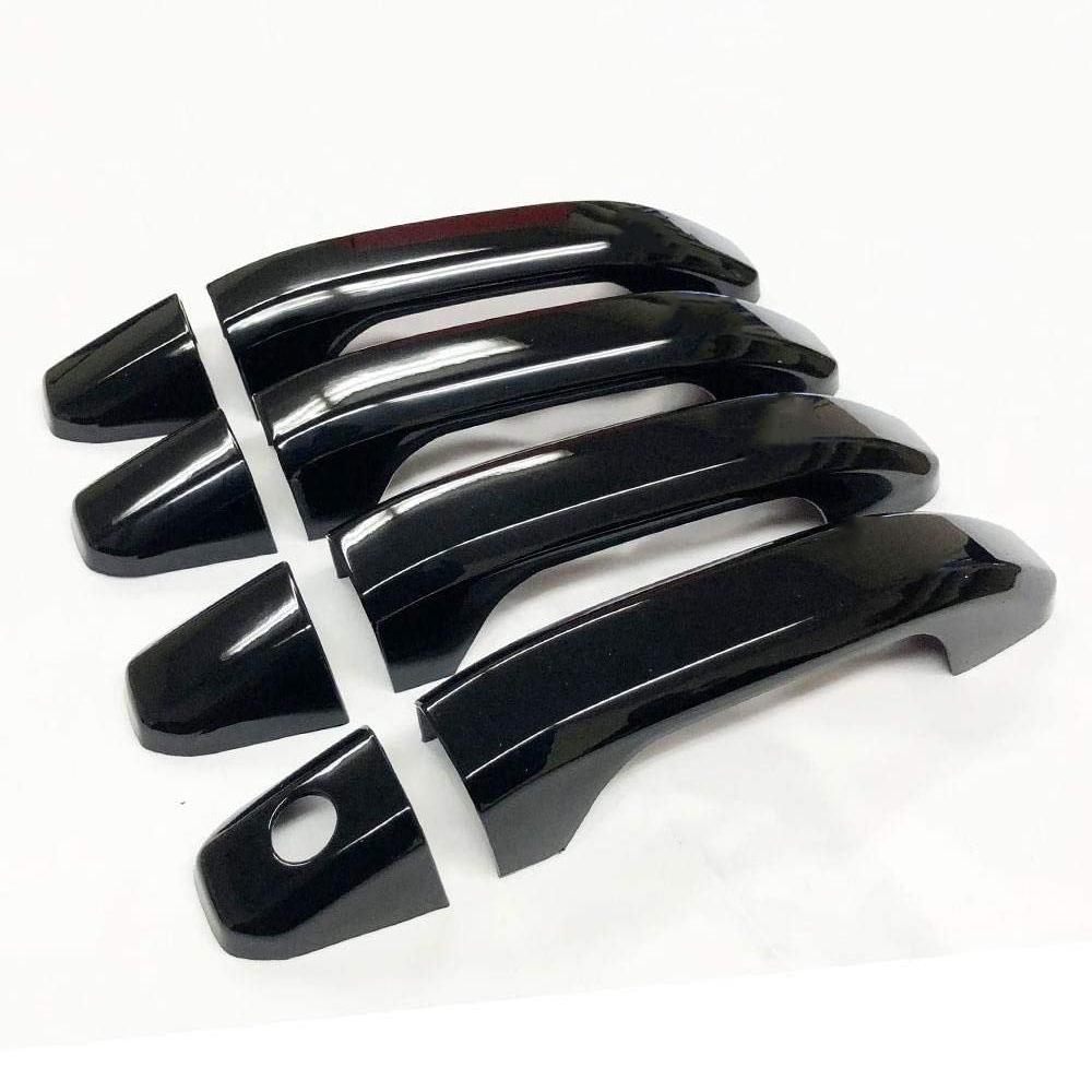 Door Handle Covers Glossy Black For 2014-20 Chevrolet Silverado+GMC Sierra 8pcs