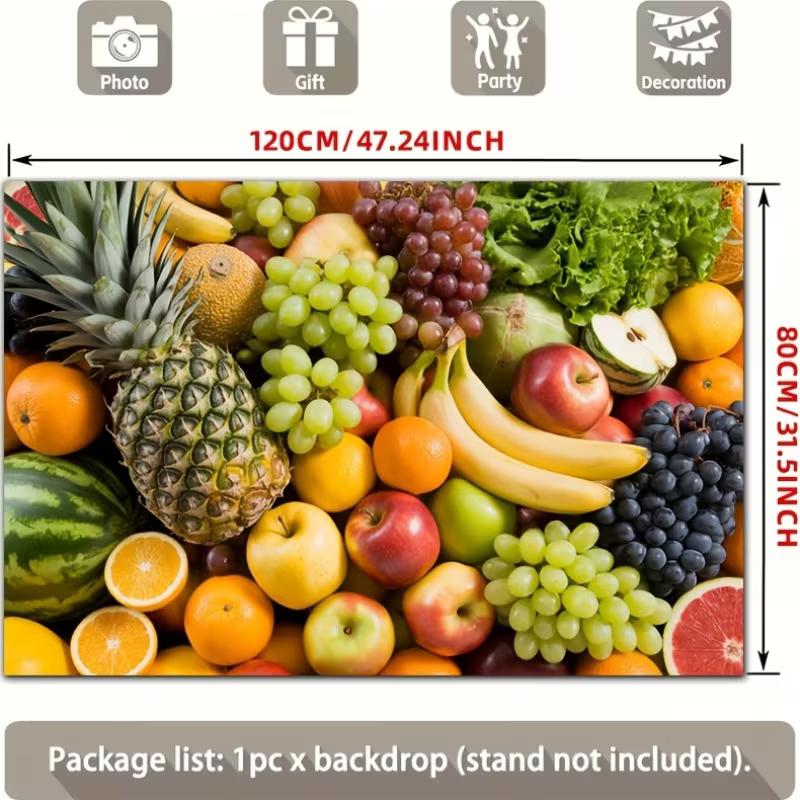 2D Tropical Fruit Mix Backdrop Food & Kitchen Photoshoot Background