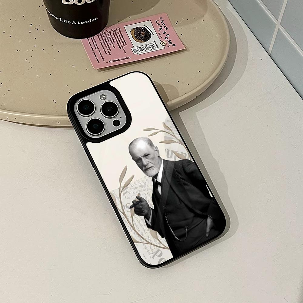 Sigmund Freud Phone Case for Iphone 17 16 15 14 Air 13 12 11 Pro Max Mini Plus Fundas Shell PC+TPU Cover
