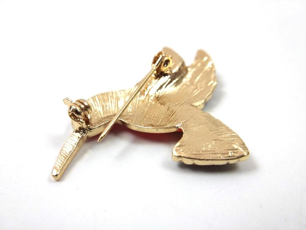[F KNOTEN] Kolibri-Anstecknadel, 4,5 cm x 3,3 cm, mit Verschluss, Stilvoll, Niedlich, Formell (Braun)