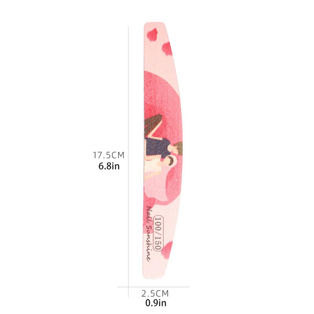 Double Sided Manicure Nail File Emery Board Z^ebra Files Valentine's Day Gift