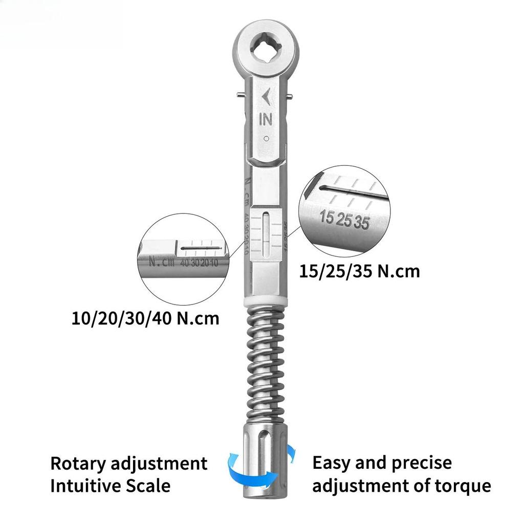 Dental Implant Torque Wrench Set, Ratchet Screwdriver Kit with Prosthetic Tools Implantology Repair Equipment for Dentist