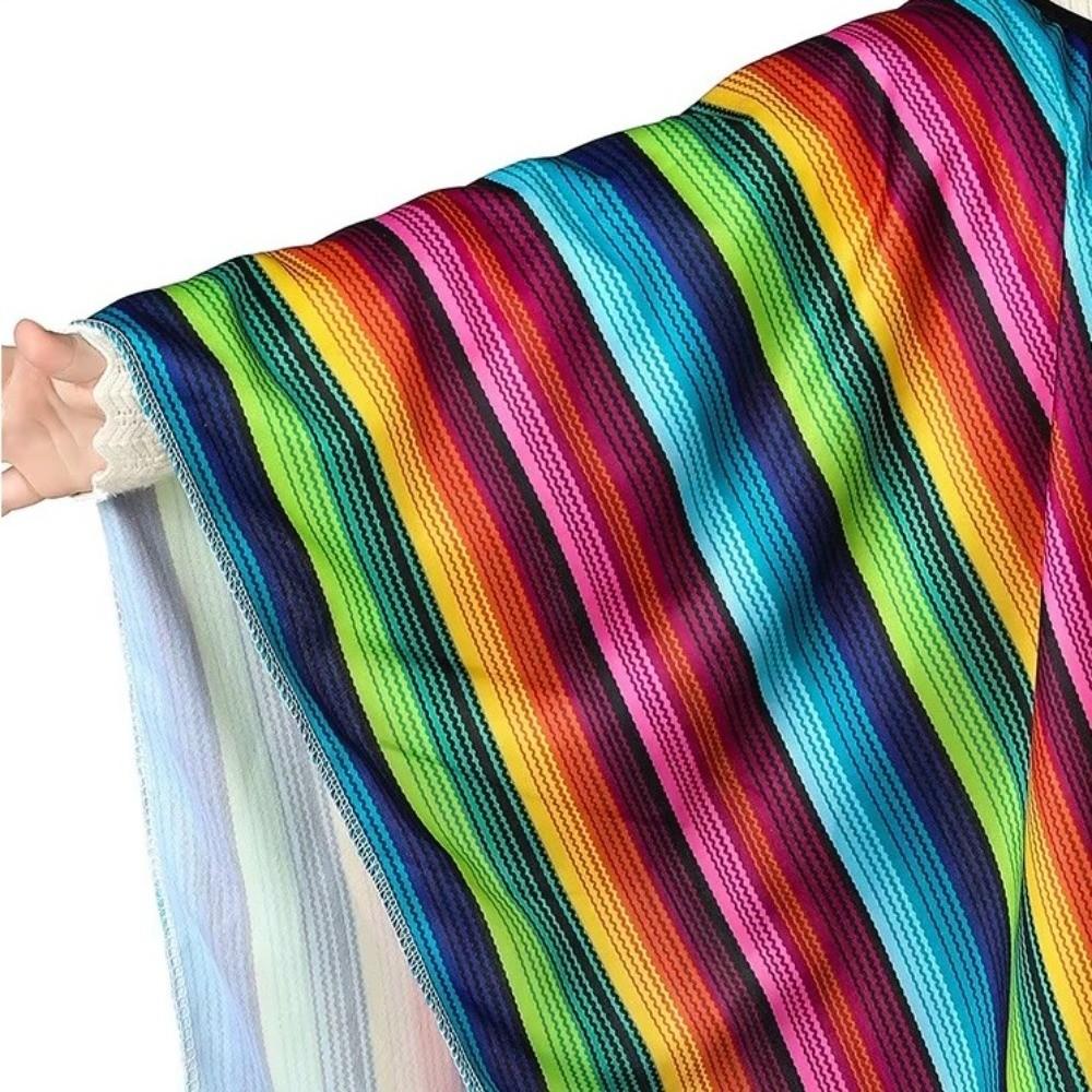 Lightweight Mexican Poncho Tassel Trim Performance Costume Cape Ethnic Style Cloak  Mexican Fiesta