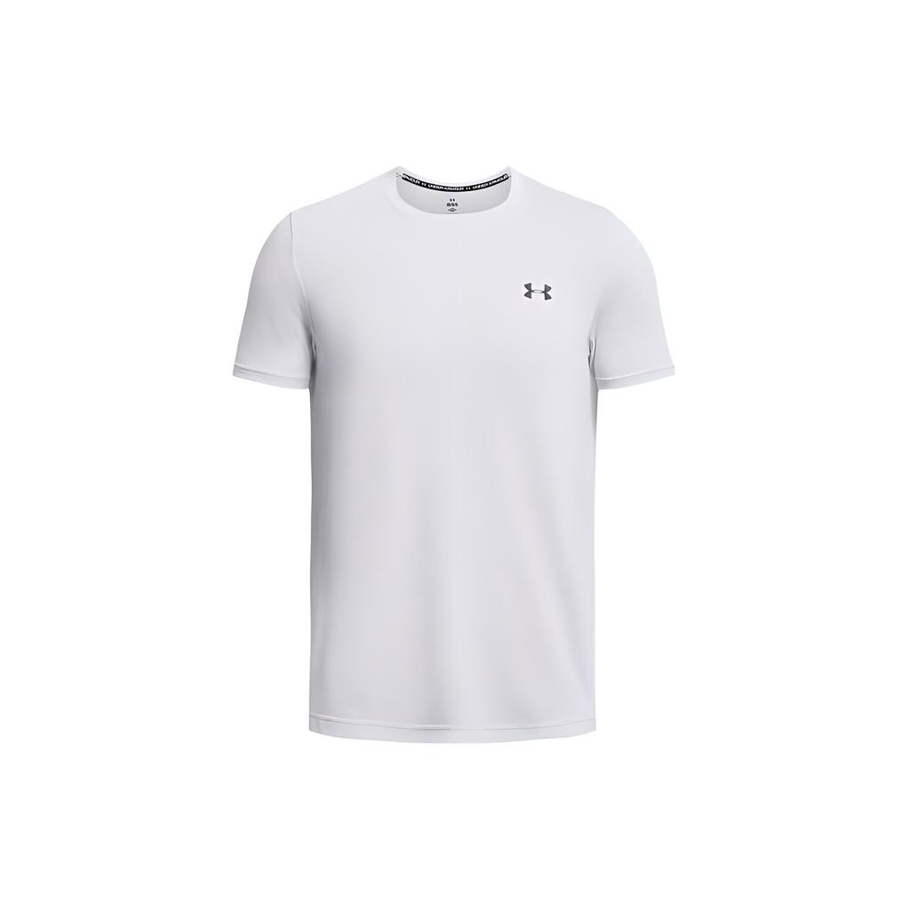 Under Armour UA Vanish Logo Print Crew Neck Short Sleeve T-Shirt Men Tops White 1382801-100