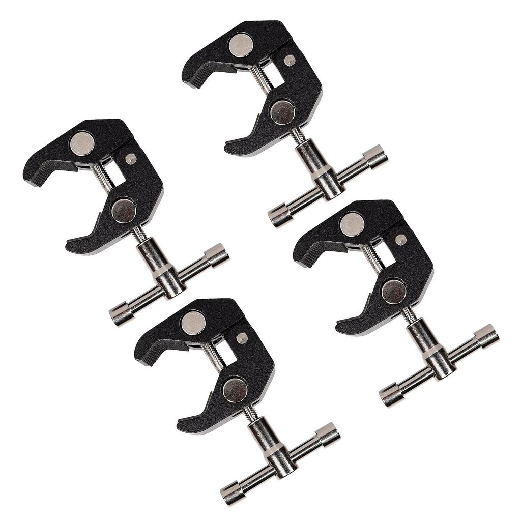 4pcs Aluminum Alloy Magic Arm Super Clamp Crab Big Pliers Clip with 1 4  3 8  Screw Hole for DSLR Camera