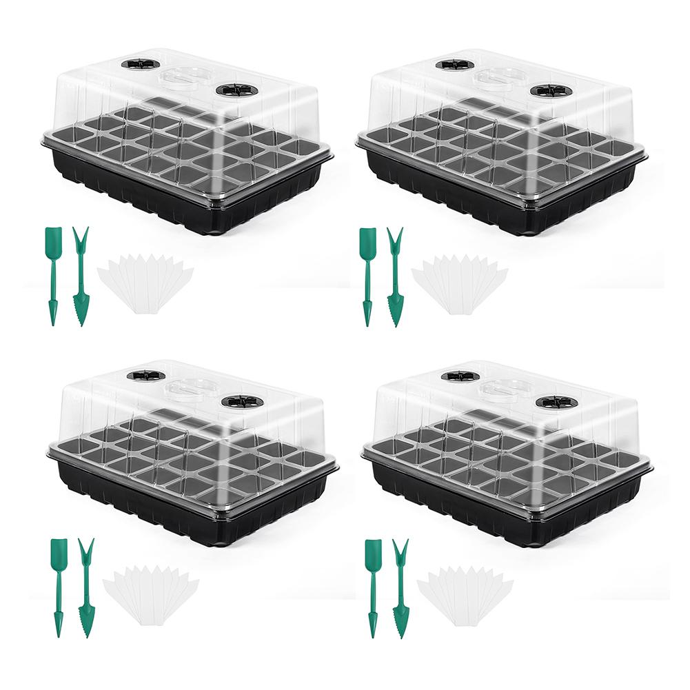 24/48 Holes Flower Plant Seed Grows Box with Humidity Dome Seed Propagation Container for Hydroponics Growing System