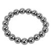 10mm Round Terahertz Beads Bracelet Energy Stone Elastic Flexible Stylish Stretch Bracelet for Men Women