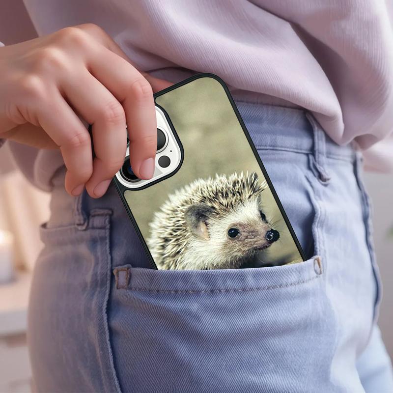 

Animal Hedgehog cute Phone Case For iPhone 17 Air 15 16e 14 13 Pro Max Coque 12 11 Pro Max PLUS cover iPhone 17