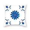 Blue Mandala Flower Geometric Print Pillowcase Living Room Sofa Bedroom Car Office Cushion Cover Home Decoration Ornament