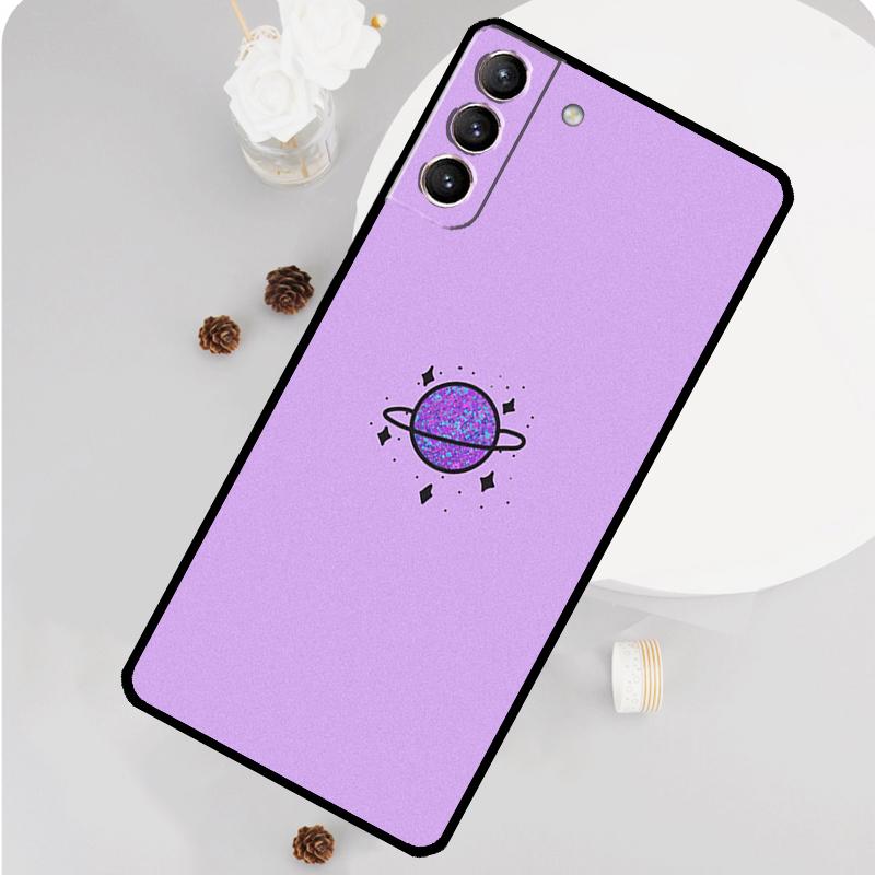 Purple Aesthetic Phone Case For Samsung Galaxy S25 S26 Ultra S20 S21 S22 S23 S24 S10 Plus S25 FE Funda Cover