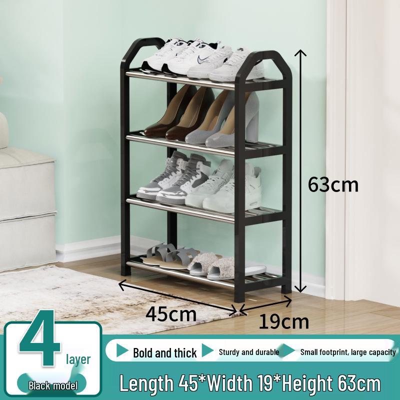 Elegant Multi-Level Metal Shoe Rack, Space-Saving and Economical Home Storage