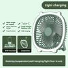 Desk Fan with 3 Adjustable Wind Speeds And Light Design USB Charging Hanging