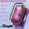 Rugged Case for Lenovo Tab 10.1 Inch 2025 K10C TB-311XU TB-311FU 360 Rotating Stand Heavy Duty Cover with Hand & Shoulder Strap