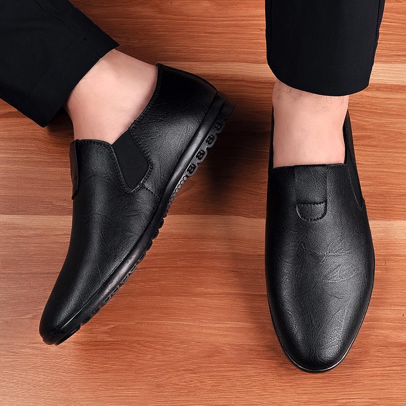 Men Casual Summer Loafers 2024 Simple Lightweight Groom Shoes Genuine Leather Fashion Men Business Shoes All-match Men's Shoes