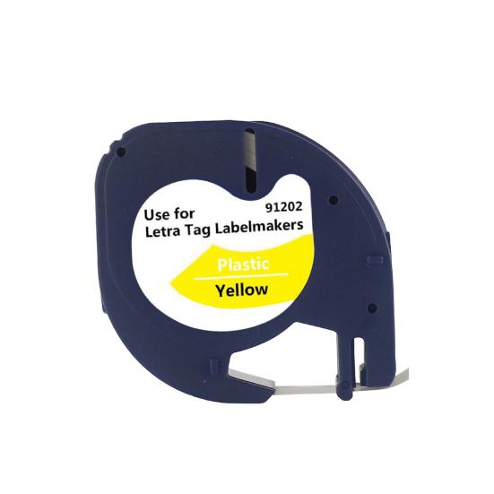 Plastic Label Tape 12mmx4m Compatible for DYMO Letra Tag 100H 100T 2000 Printer
