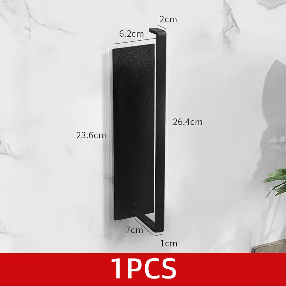 

Kitchen Paper Towel Holder Adhesive Tissue Hanger Toilet Roll Paper Dispenser Cabinet Storage Napkin Rack Bathroom Accessories чёрный