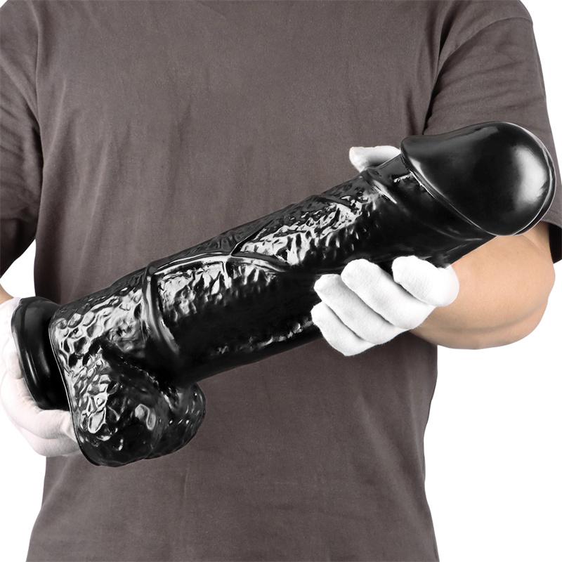 8.5cm Oversized Super Long Thick Simulation Fake Big Penis Ashes Anal Plug Backyard Chrysanthemum Toy Dildo