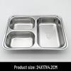 Zhaoran Stainless Steel Compartment Meal Plate