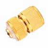 Garden Hose Connector, Aluminum Alloy Brass Plated Proof Quick Fit Adapter, Compatible with G1/2 Hose, for Garden Irrigation Water Tap Fitting