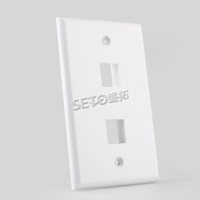 

Білий двопортовий мережевий модуль Seto Keystone Jack 115 70 мм з американською панеллю two-position panel білий