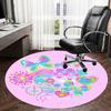 1pc Office Carpet Chair Mats Butterfly Rainbow Hearts Flowers Mandala Perfect for Decorating Office Chairs, Living Rooms, Or Bedrooms.YDT208