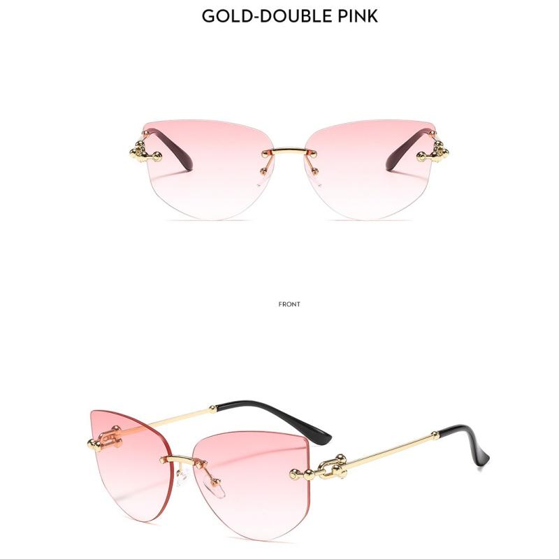 Women's sunglasses, men's and women's fashion polygonal frameless sunglasses