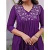 Women's Rayon Embroidered Flared Kurta with Pant And Dupatta Sets