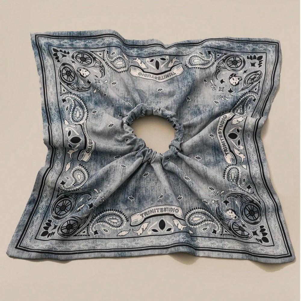 Temperament Cashew Printed Hair Rope Kerchief Hair Circle Fashion Vintage Scrunchies Streetwear