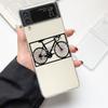Mountain Bike Cycling Art Fashion Phone Case For Samsung Galaxy Z Flip 3 4 5 6 7 Hard Folding Z Flip4 Clear PC Cover Gift