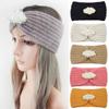 Căști de urechi cu perle Croșetat Tricotat Turban Bandană Lățime Bandă de Păr Benzi de cap Tricotate
