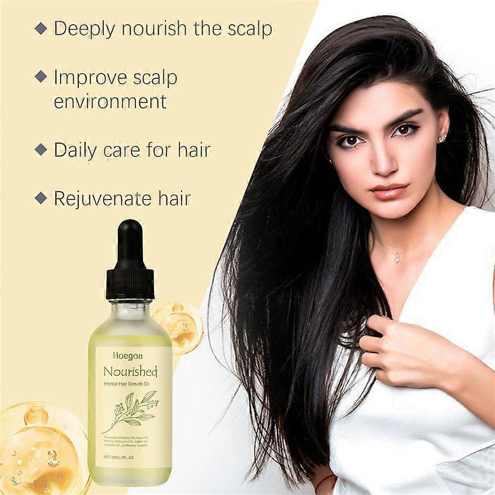Veganic Natural Hair Growth Oil with Rosemary, For Dry Damaged & Thin Hair, Repairs Follicles & Promotes Growth, 120ml