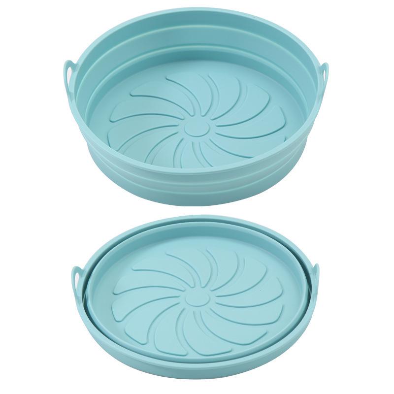 Foldable Silicone Baking Pan & Mat - Round/Square, Universal for Air Fryer/Oven, Food Grade