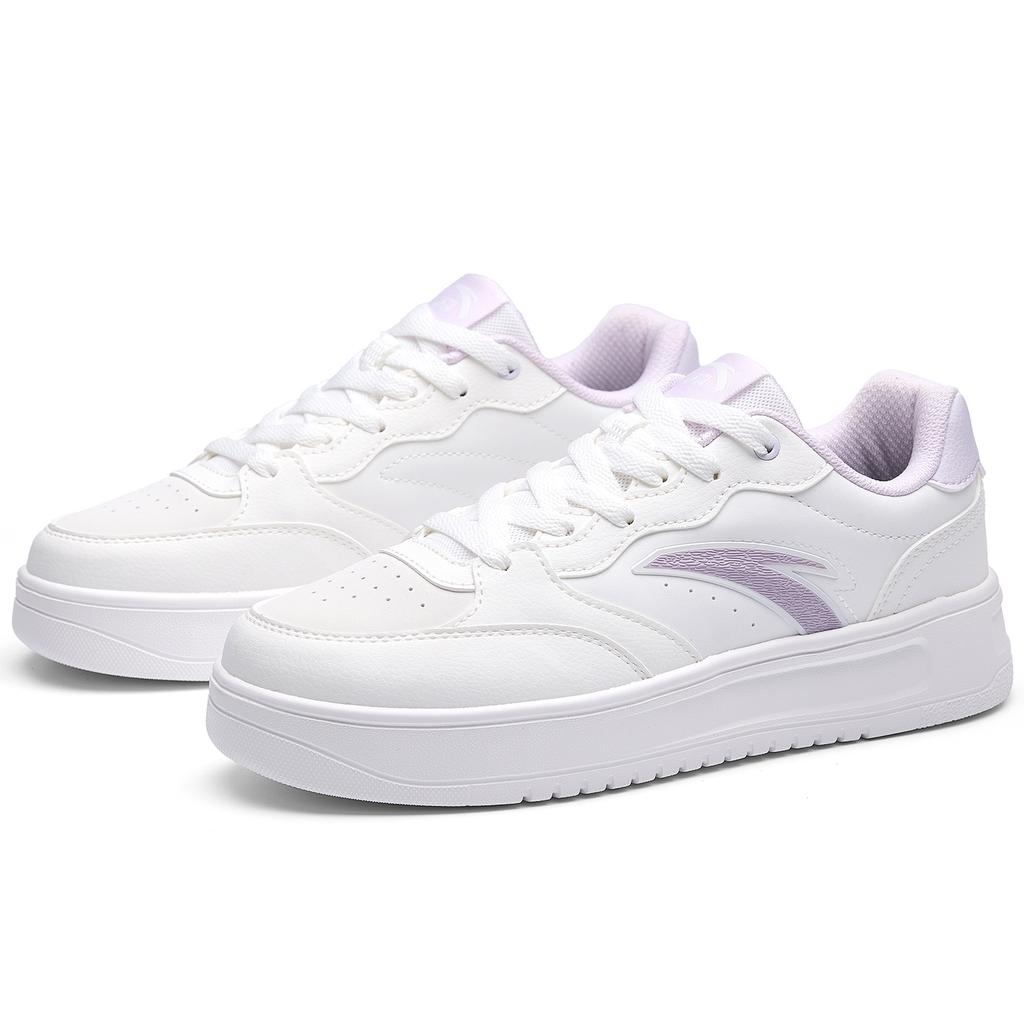 Anta Lightweight Fresh Simple Versatile Durable Comfortable Low-Top Skate Shoes Women sneaker White Purple 922628016Q-1