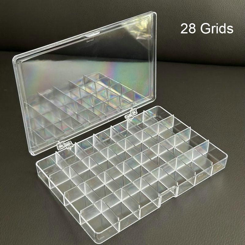 

28 ячеек прозрачный пластиковый органайзер коробка, контейнер для хранения поделок для бусин органайзер, настольный органайзер и сортировочная коробка для хранения