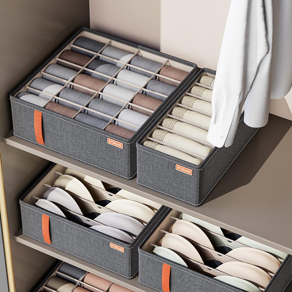 20 Grids Sock Drawer Organizer Foldable Fabric Storage Box For Closet Dresser Underwear Scarf Tie Divider Closet Organizers Box