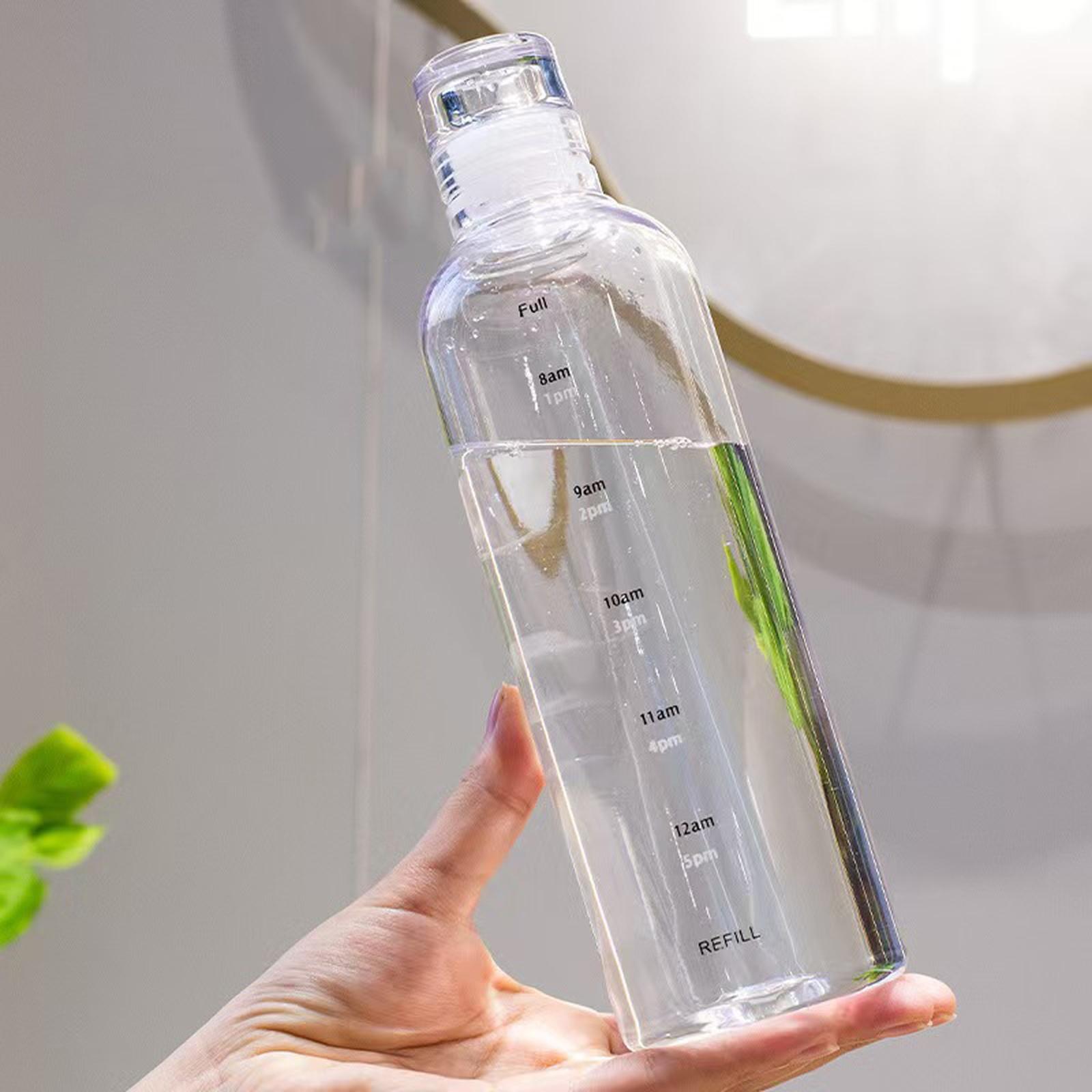 

Water Bottle with Time Markers, 17 OZ, Plastic Bottles, Leak-Proof, Proof one size білий