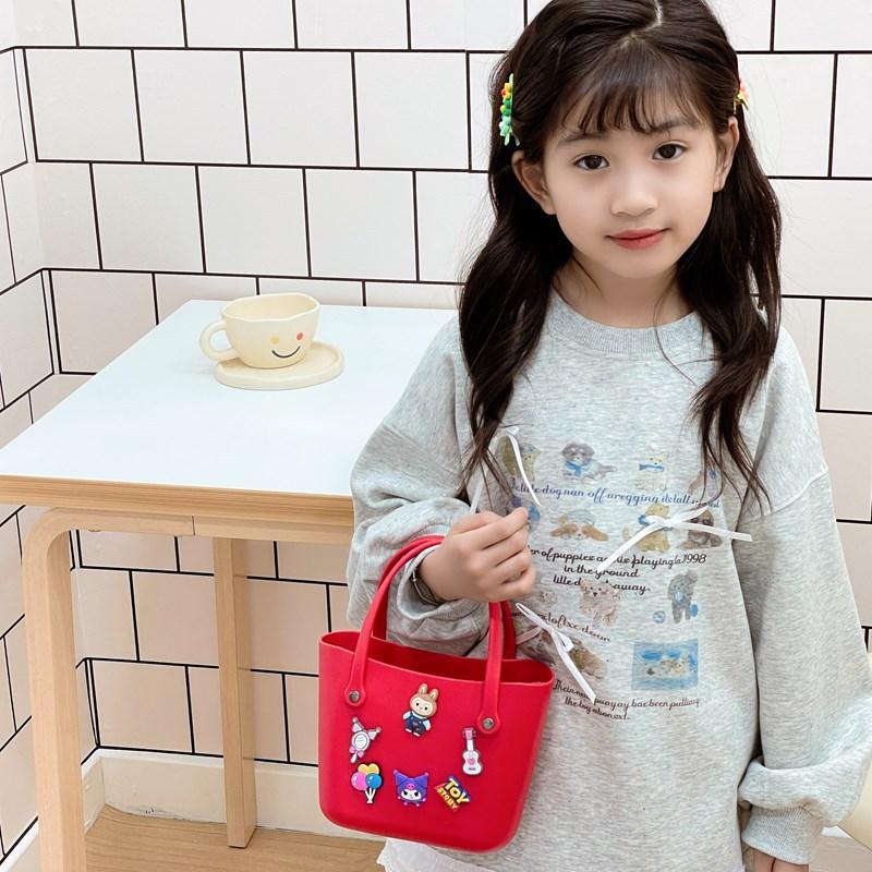 School Bag New Children's Handbag Girl Love Foreign Style Snack Bag Trendy Versatile Vegetable Basket Bag