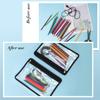 12 Pack Clear Zipper Bags PVC Pencil Pouch Cosmetic Envelope Folder Multi-Purpose Document Organizer Bags 11.41 x 7.48 Inches