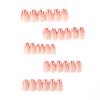 30 pieces of daily high-end exquisite short oval wearing armor painted rainbow French nail art