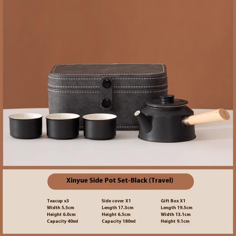 

Kung Fu Travel Tea Set One Pot Three Cups Simple Anti-scalding Portable Storage Ceramic Teapot To Make Tea Kung Fu Tea Set