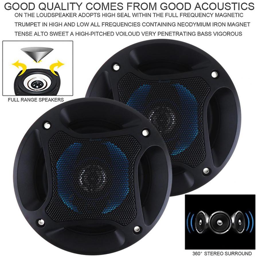 2pcs 4 Inch 100W 3 Way Car Hifi Loud Speaker Coaxial Horn Auto Automobile Stereo