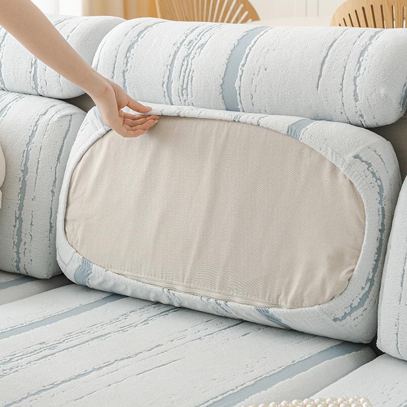 Jacquard Velvet Elastic Sofa Cushion Cover For Living Room Funiture Protector Couch Cover Anti Dust Removable Seat Slipcover 1Pc