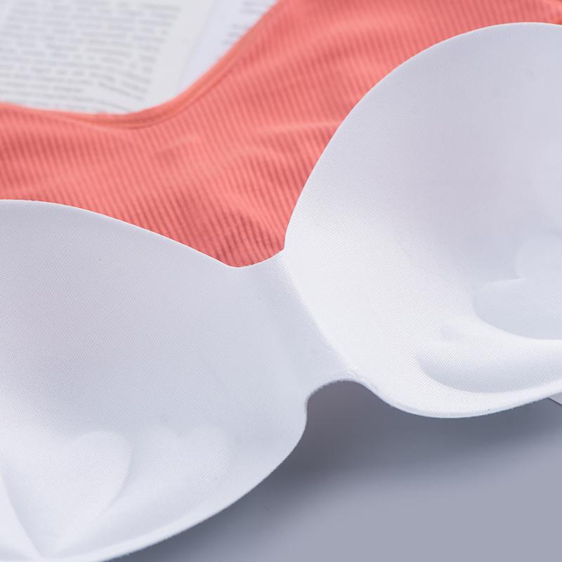 Women Rib Crop Tops Sexy Active Bras No Wire Push Up Bra Intimates Brassiere Underwear Female Solid Lingerie Wireless Bralette Bras