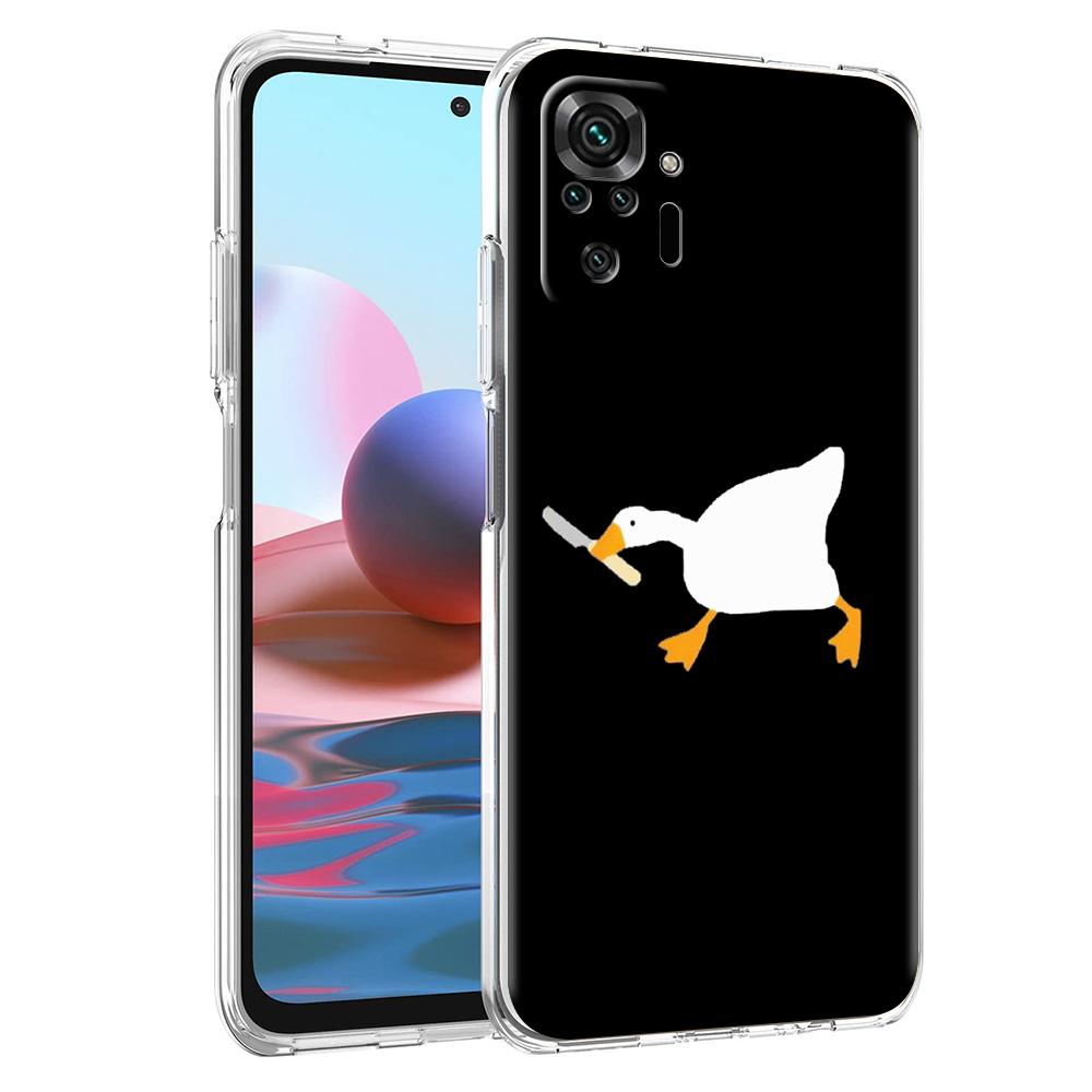 Cartoon Doubt Duck Phone Case For Xiaomi Redmi Note 12 4G 11 10 Pro 5G 10C 10S 9S 9 9T 8T 9C 9A 8 8A 7 K50 K40 Gaming Cover