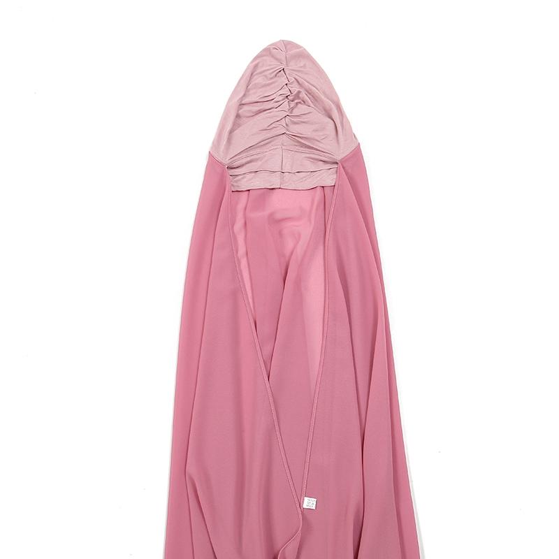 New Instant Chiffon Hijab With Underscarf Cap Muslim Inner Headband Women Cap Bonnet Long Shawl With Jersey Underscarf Headscarf