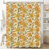 Vintage Floral Shower Curtain Orange Green Flower Design for Bathroom Decorations 71x84in