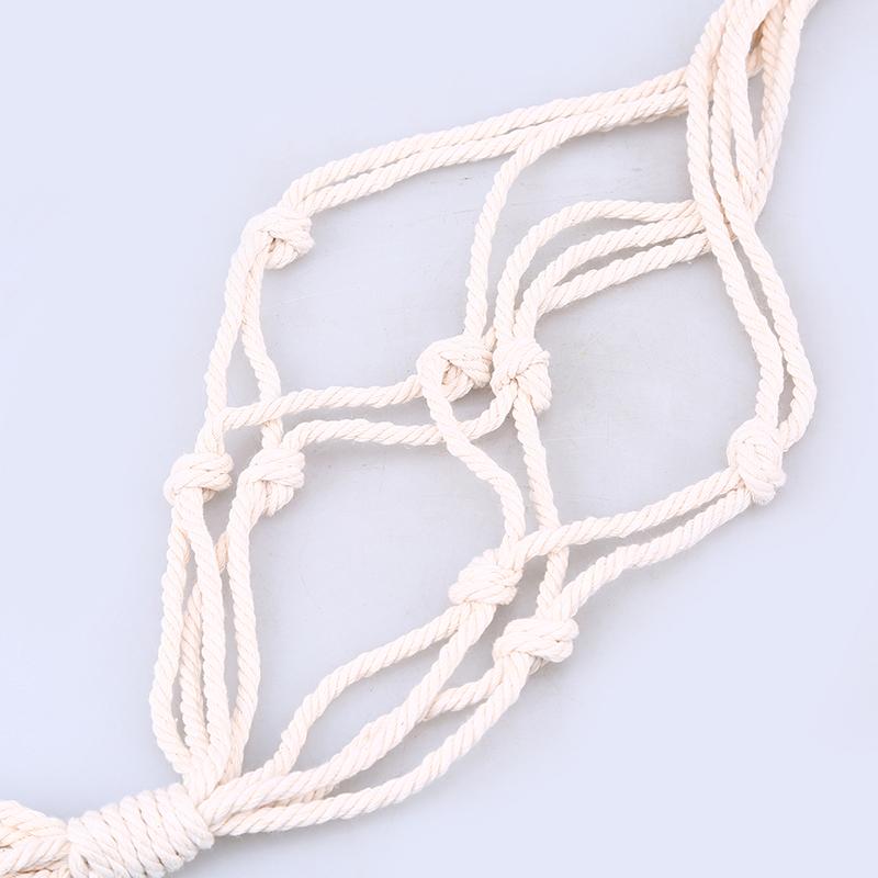 Makramee-Hängekorbhalter, Pflanzenhänger, handgefertigter Topflappen, Juteseil, geflochtenes Bastel-Blumentöpfe, Gartendekoration