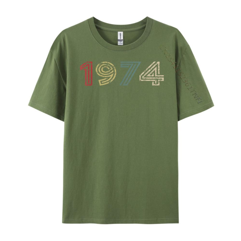 Vintage 1974 Cool 50 Year Old Bday Men Women 50th Birthday Wholesale Tshirts 100 Pcs Breathable Funny Gifts Design