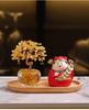 Citrine Money Cat Ornament for Home or Office - Perfect Housewarming or Birthday Gift